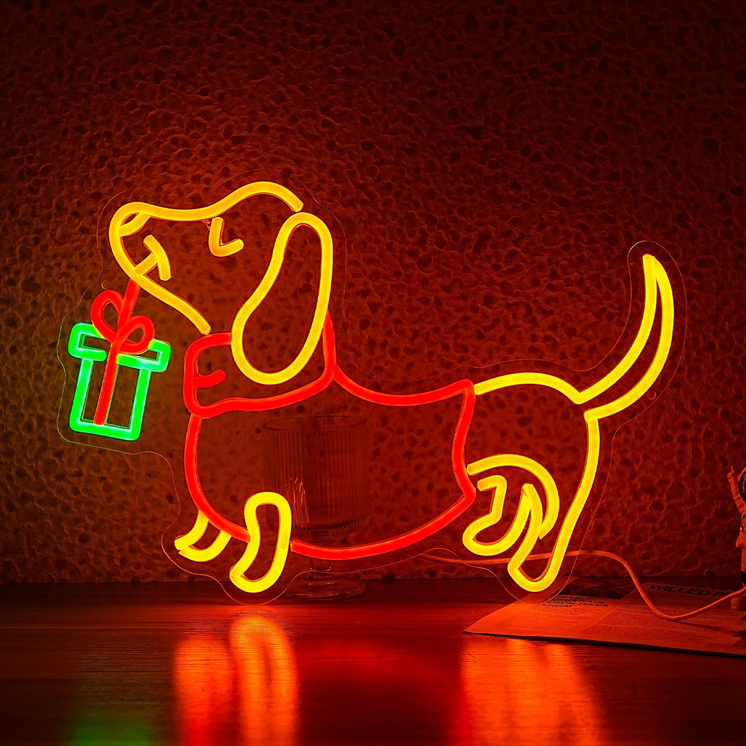 Bedroom Lighting Decor Ideas - USB Dimmable Dachshund Neon Sign LED