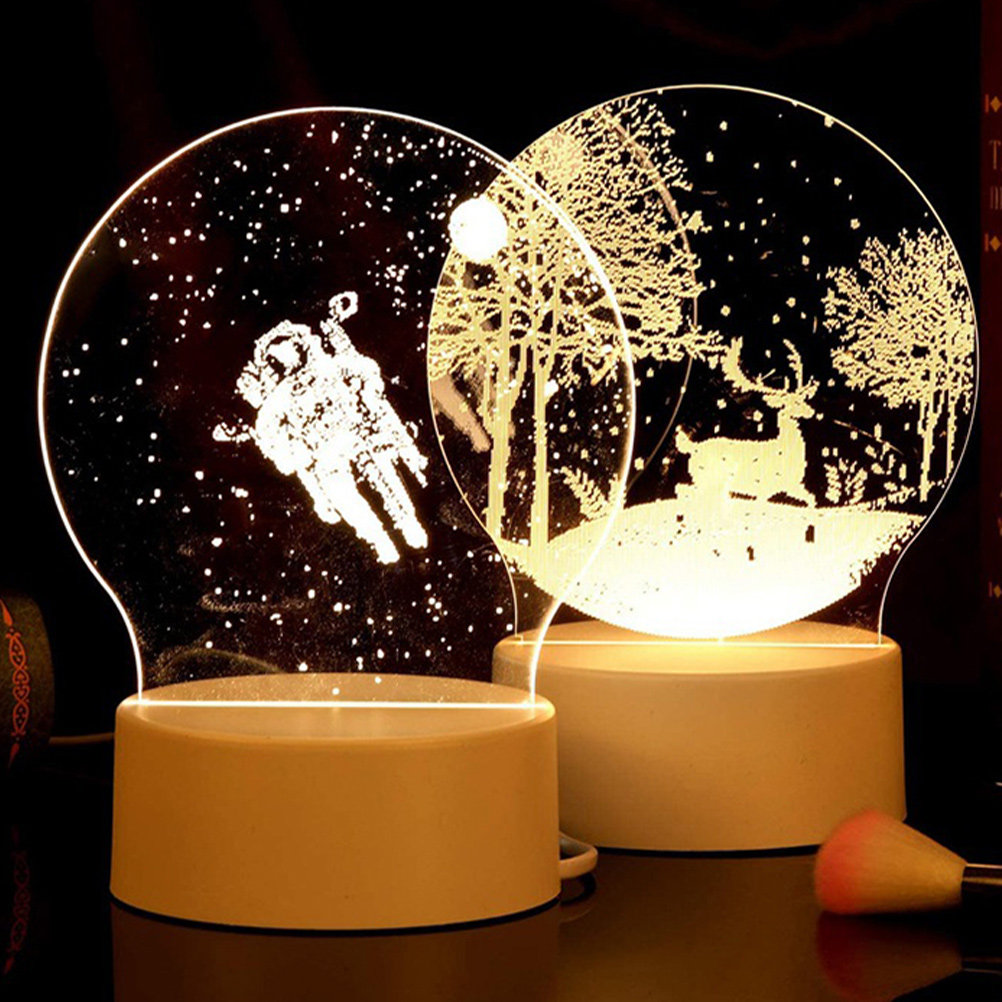 Bedroom Lighting Decor Ideas - 5Pcs Round Acrylic LED Lamp Sheet