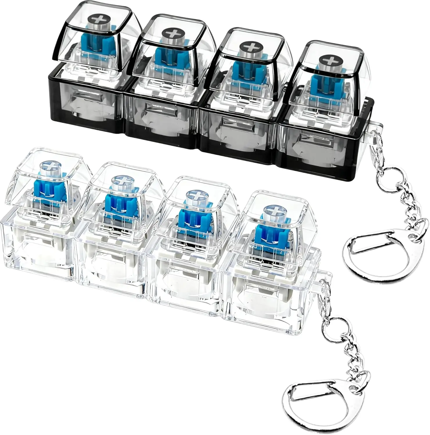 Office Lighting Decor - LED Light-Up Keychain Keyboard Clickable Button