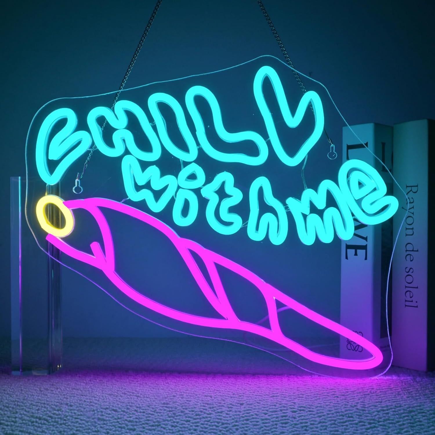 Bedroom Lighting Decor Ideas - Chill with Me Neon Sign Bread