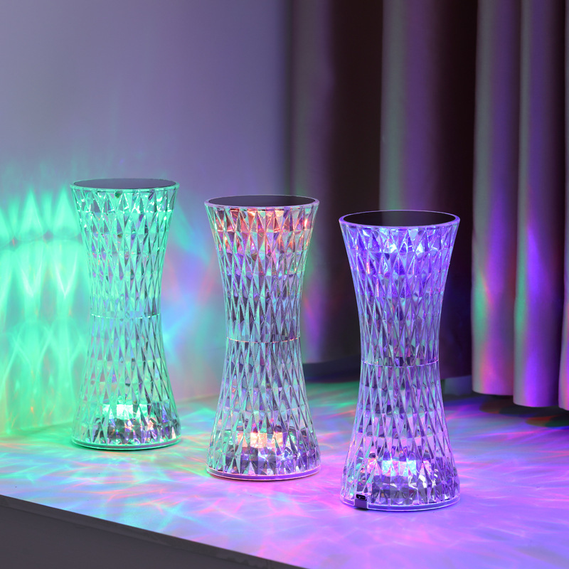 Lighting Decor For Bedroom - Crystal Bedside Table Lamps Xmas Acrylic