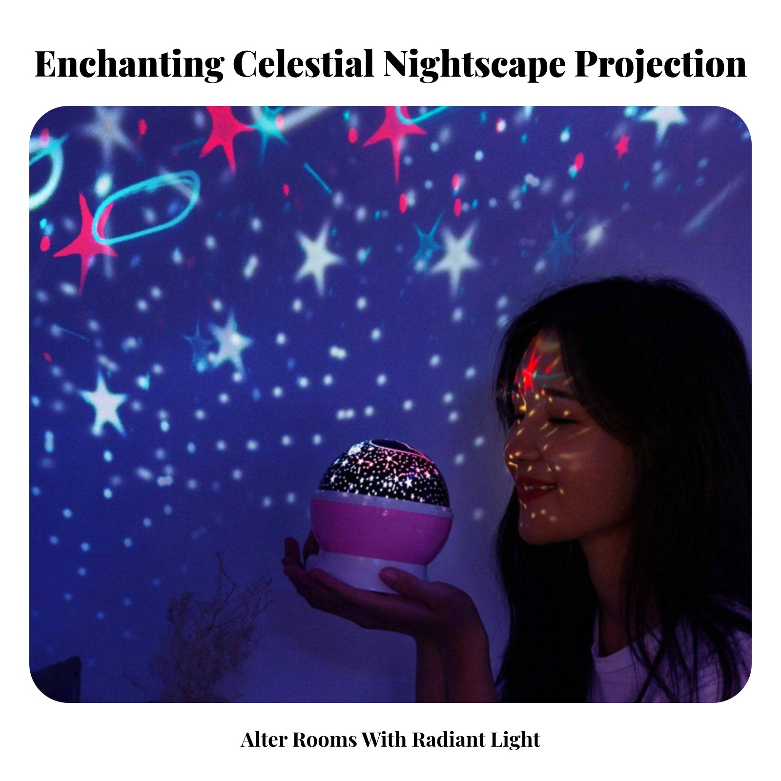 Lighting Decor For Bedroom - Galaxy Projection Device Celestial Nightscape Effect