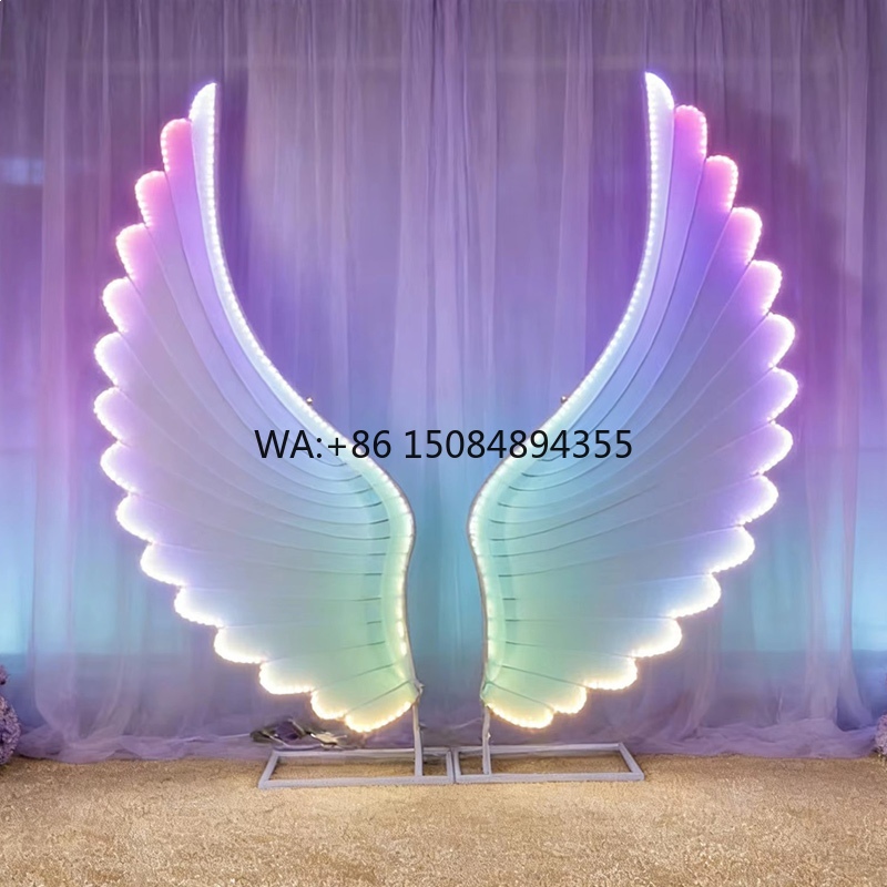 Lighting Decoration For Wedding - Glowing Angel Wings Light Props Color