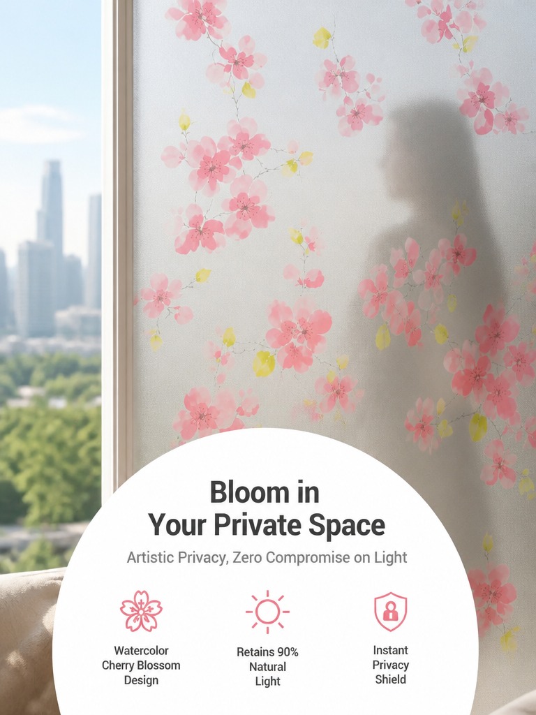 Office Lighting Decor - Frosted Privacy Window Film Translucent Light