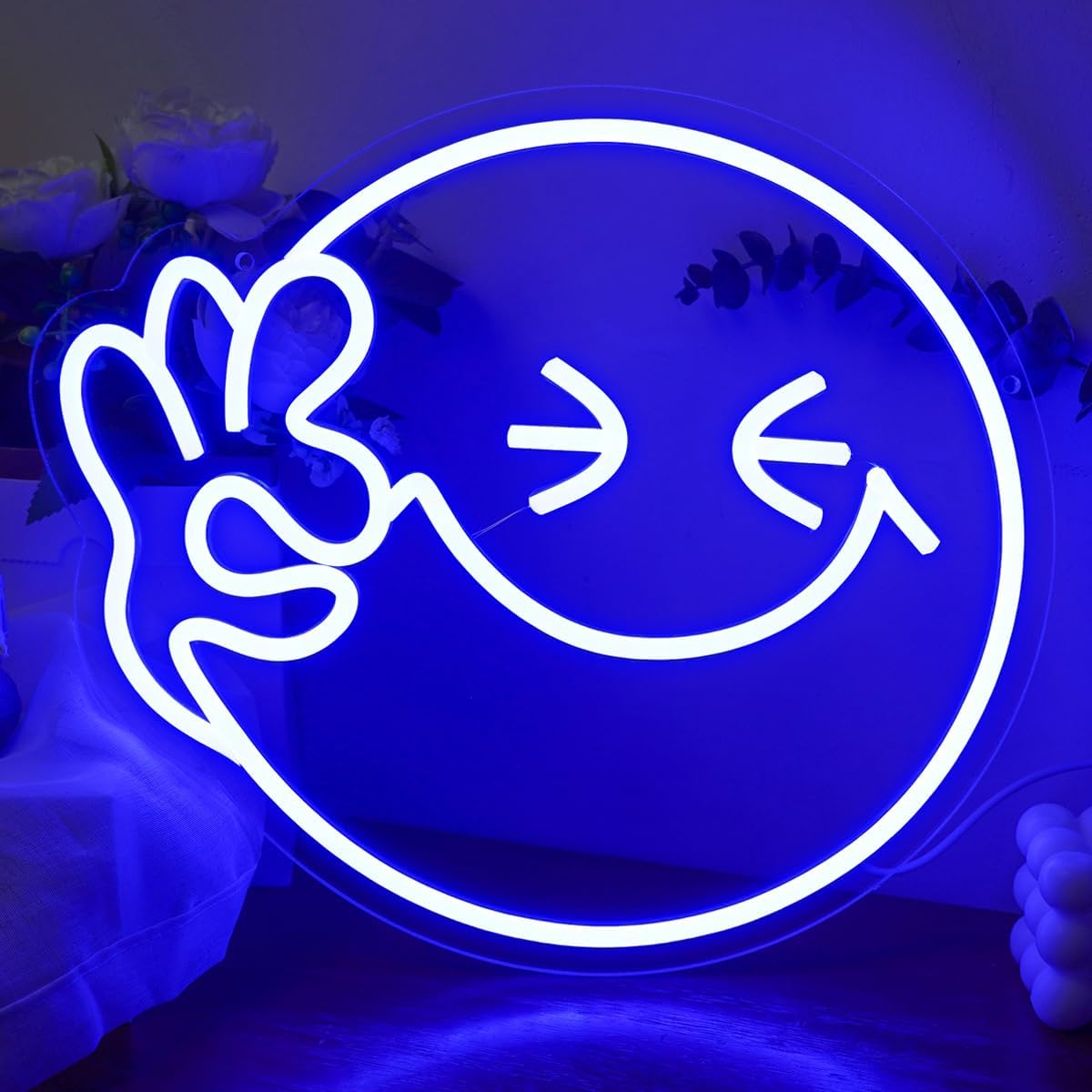 Ok Lighting Decor - Emoji Smile OK Neon Sign USB