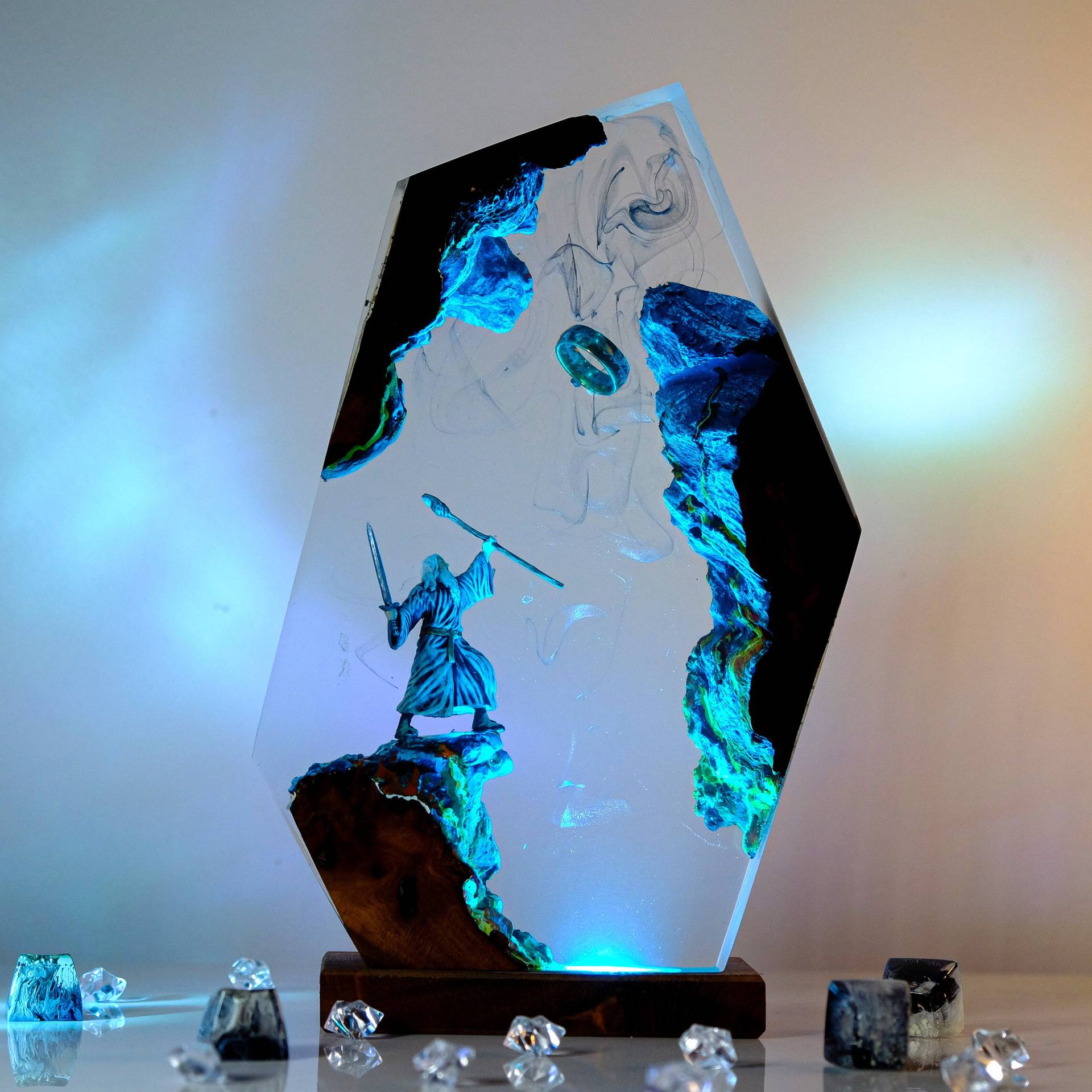 Lighting Decoration For Wedding - Movie Scence Figure Table Resin Lamp
