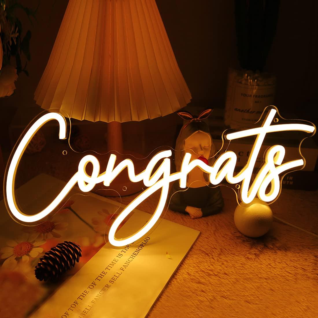 Congrats Neon Sign USB Dimmabl - огляд і ціна Lighting Decoration For Wedding