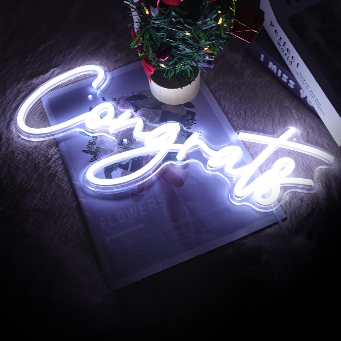 Congrats Neon Sign USB Dimmabl - огляд і ціна Lighting Decoration For Wedding