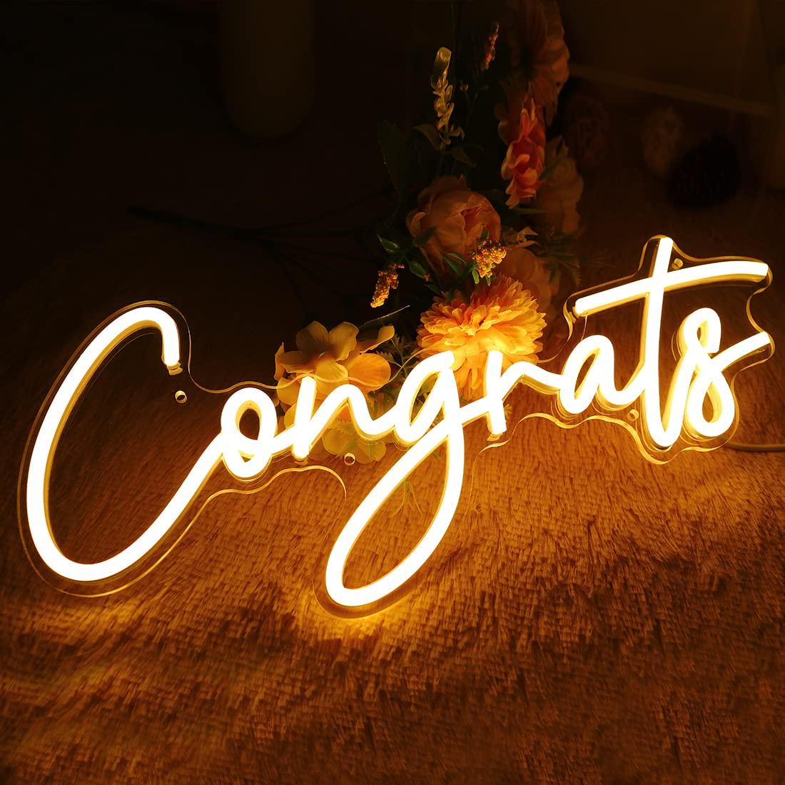 Congrats Neon Sign USB Dimmabl - огляд і ціна Lighting Decoration For Wedding