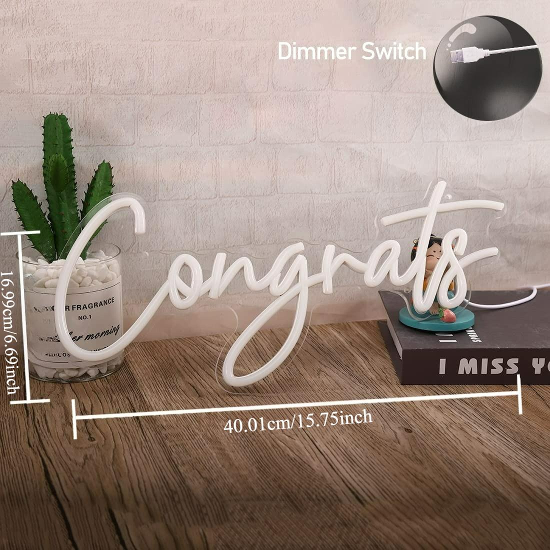 Congrats Neon Sign USB Dimmabl - огляд і ціна Lighting Decoration For Wedding