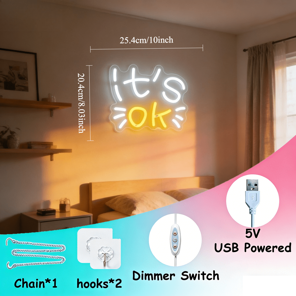 It's OK Neon Sign LED Night Li - огляд і ціна Ok Lighting Decor