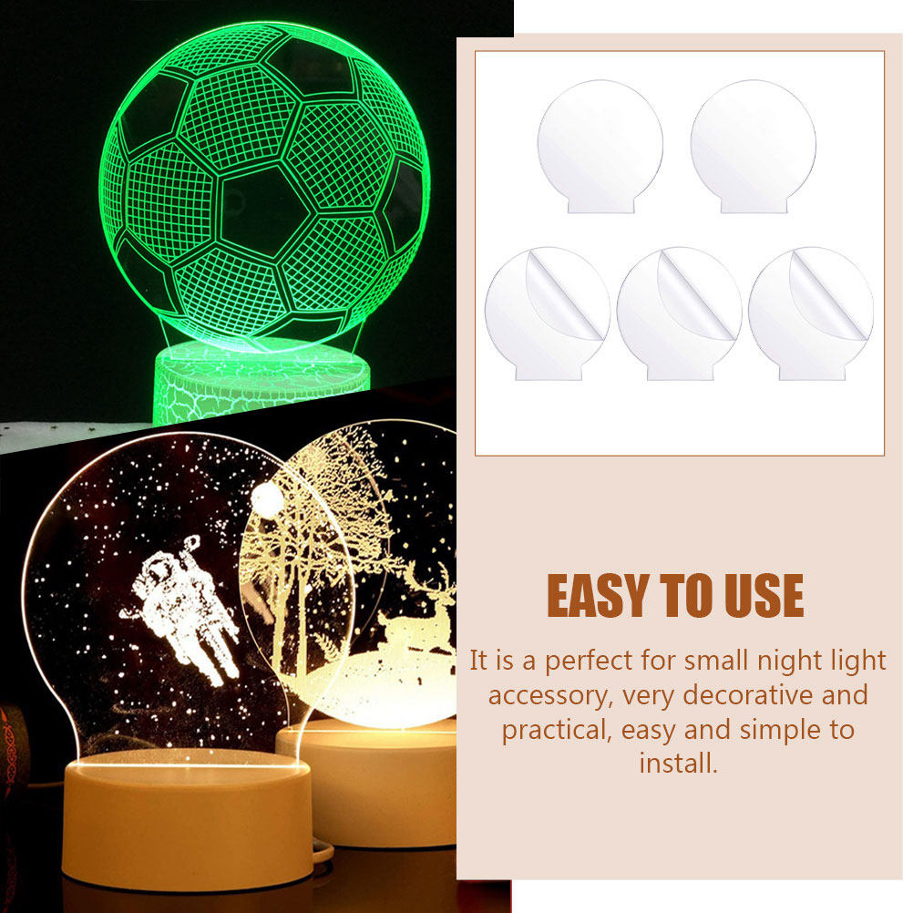 5Pcs Round Acrylic LED Lamp Sh - огляд і ціна Bedroom Lighting Decor Ideas