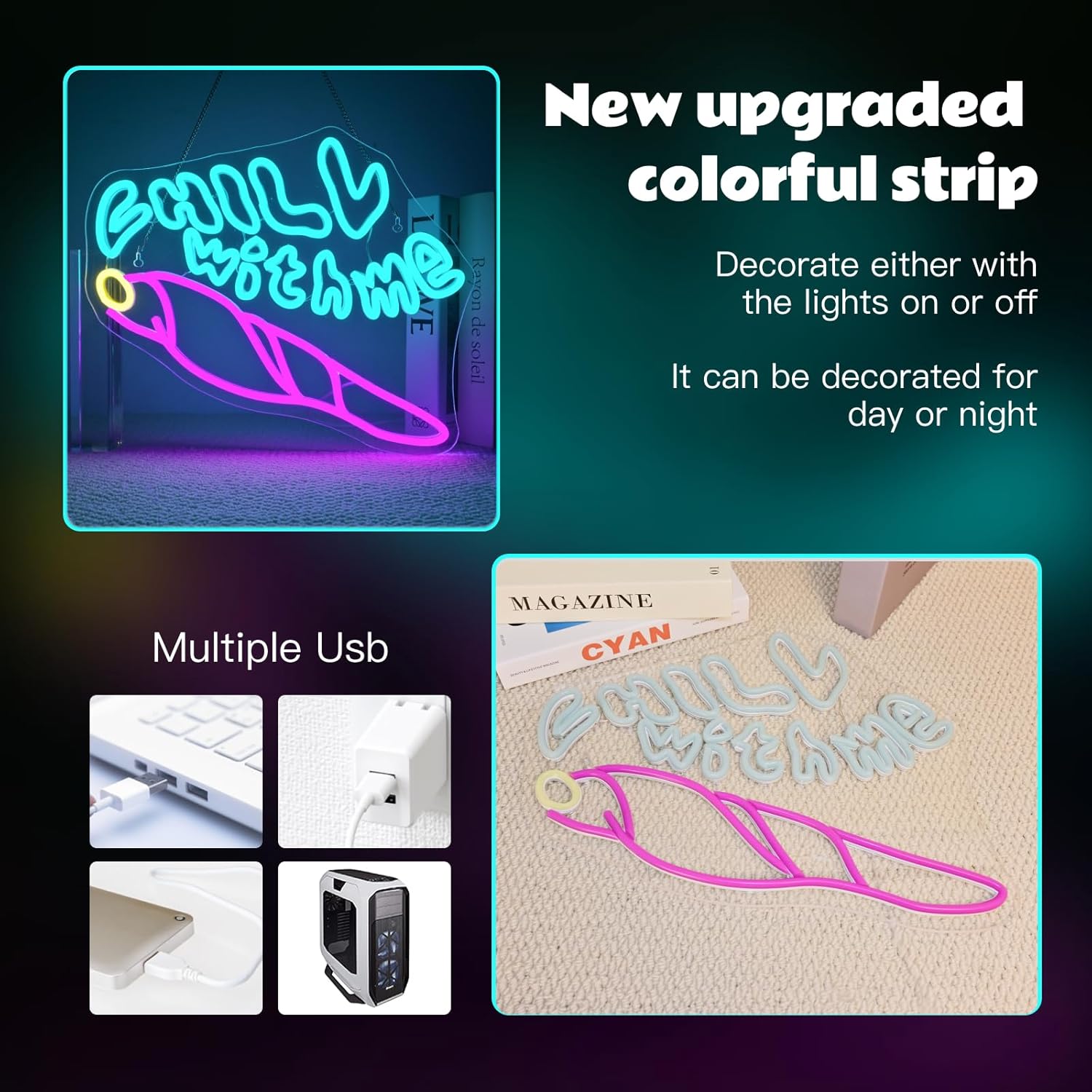 Chill with Me Neon Sign Bread  - огляд і ціна Bedroom Lighting Decor Ideas