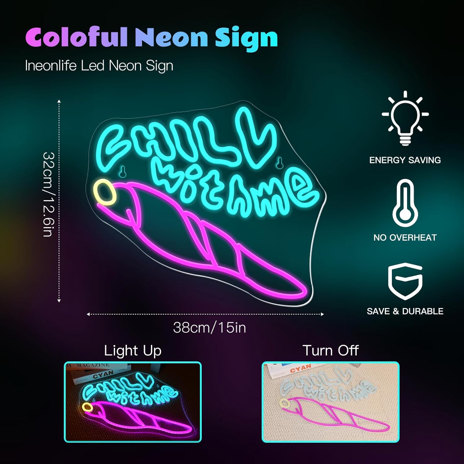 Chill with Me Neon Sign Bread  - огляд і ціна Bedroom Lighting Decor Ideas