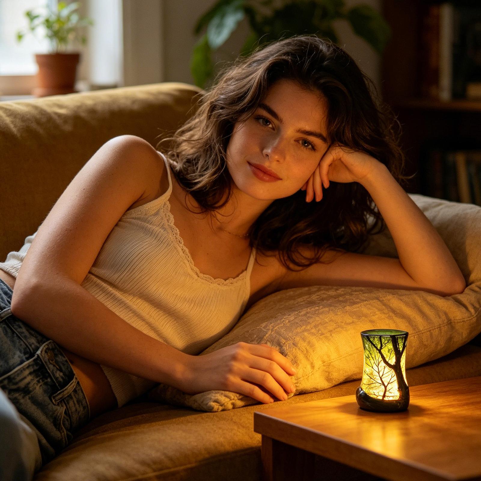 Bedside Table Lamp Forest Nigh - огляд і ціна Office Lighting Decor