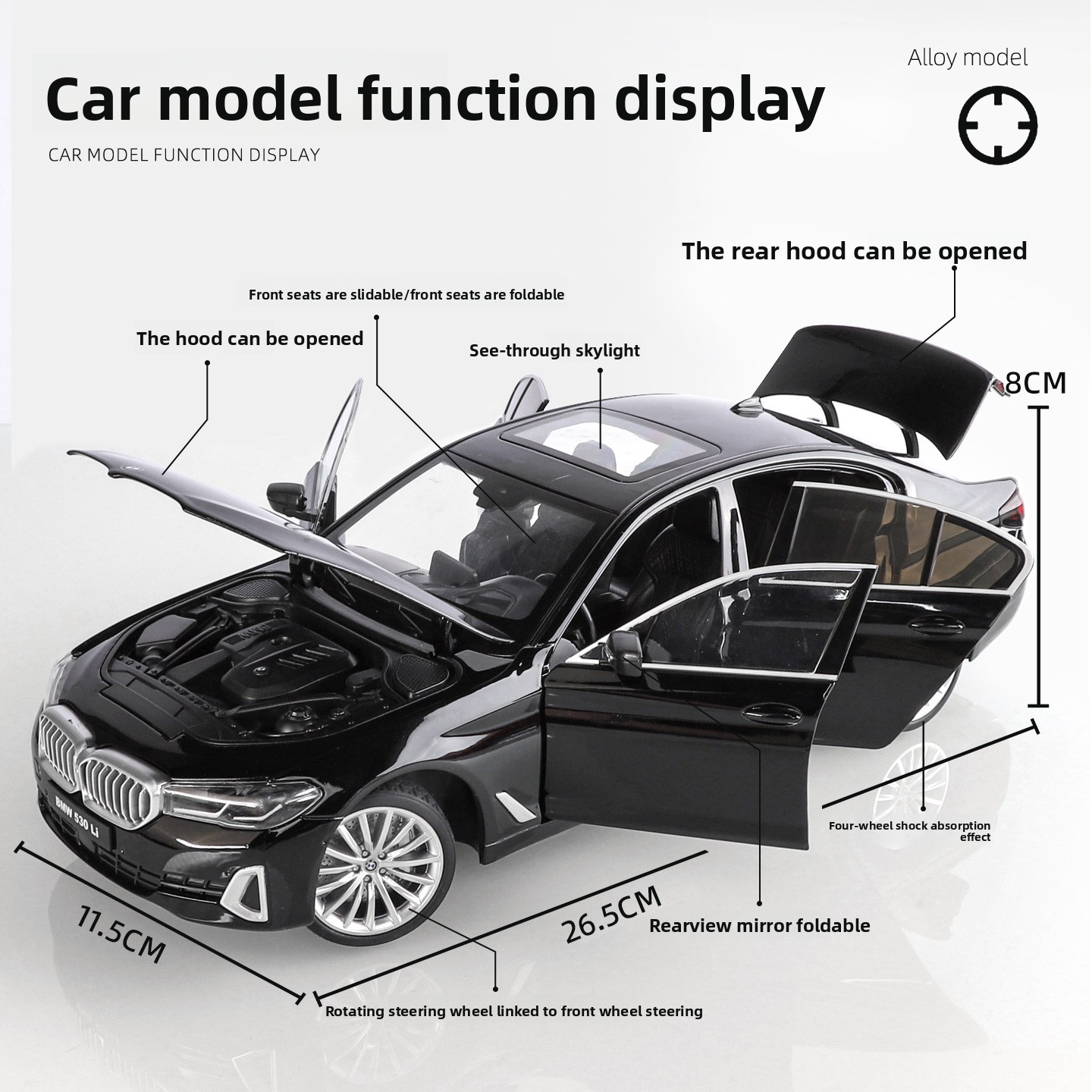 OK 1:18 BMW 530li alloy car mo - огляд і ціна Ok Lighting Decor