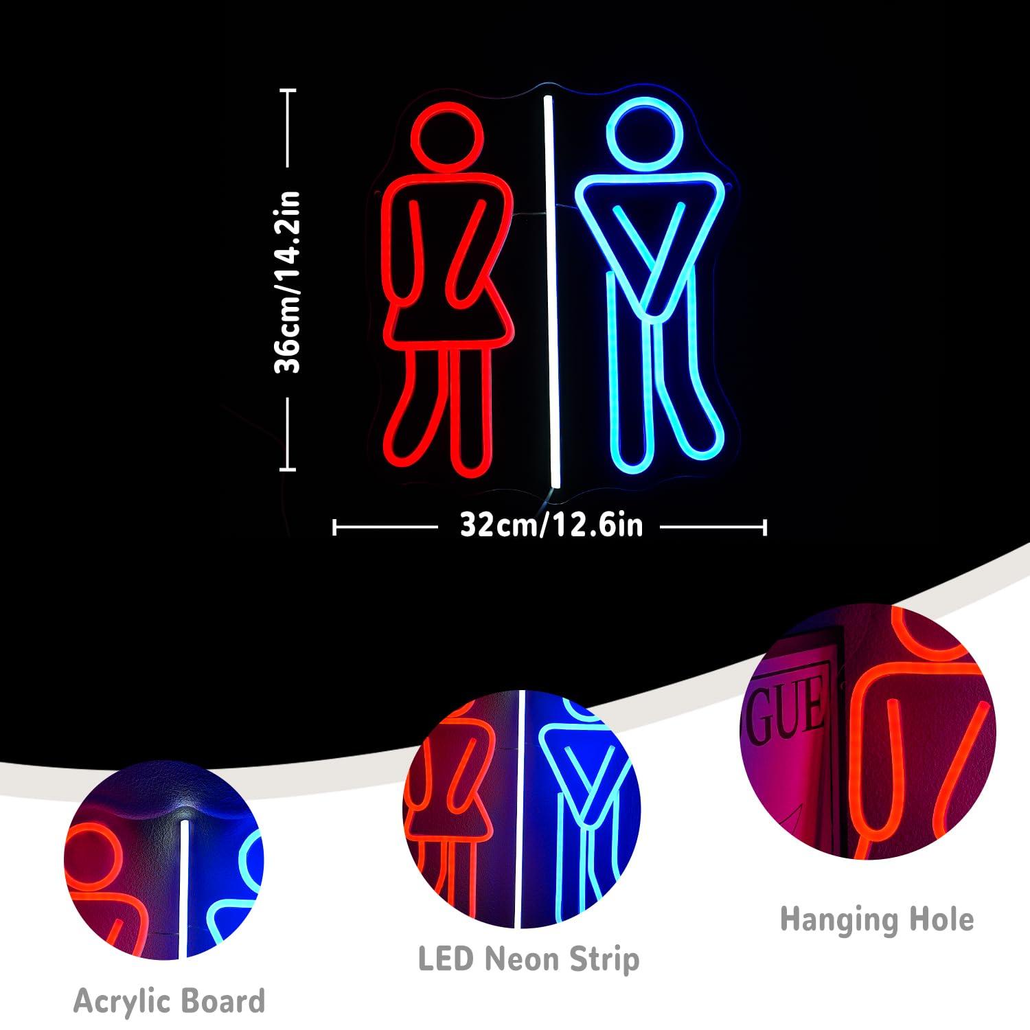 Restroom Neon Signs Toilets US - огляд і ціна Office Lighting Decor