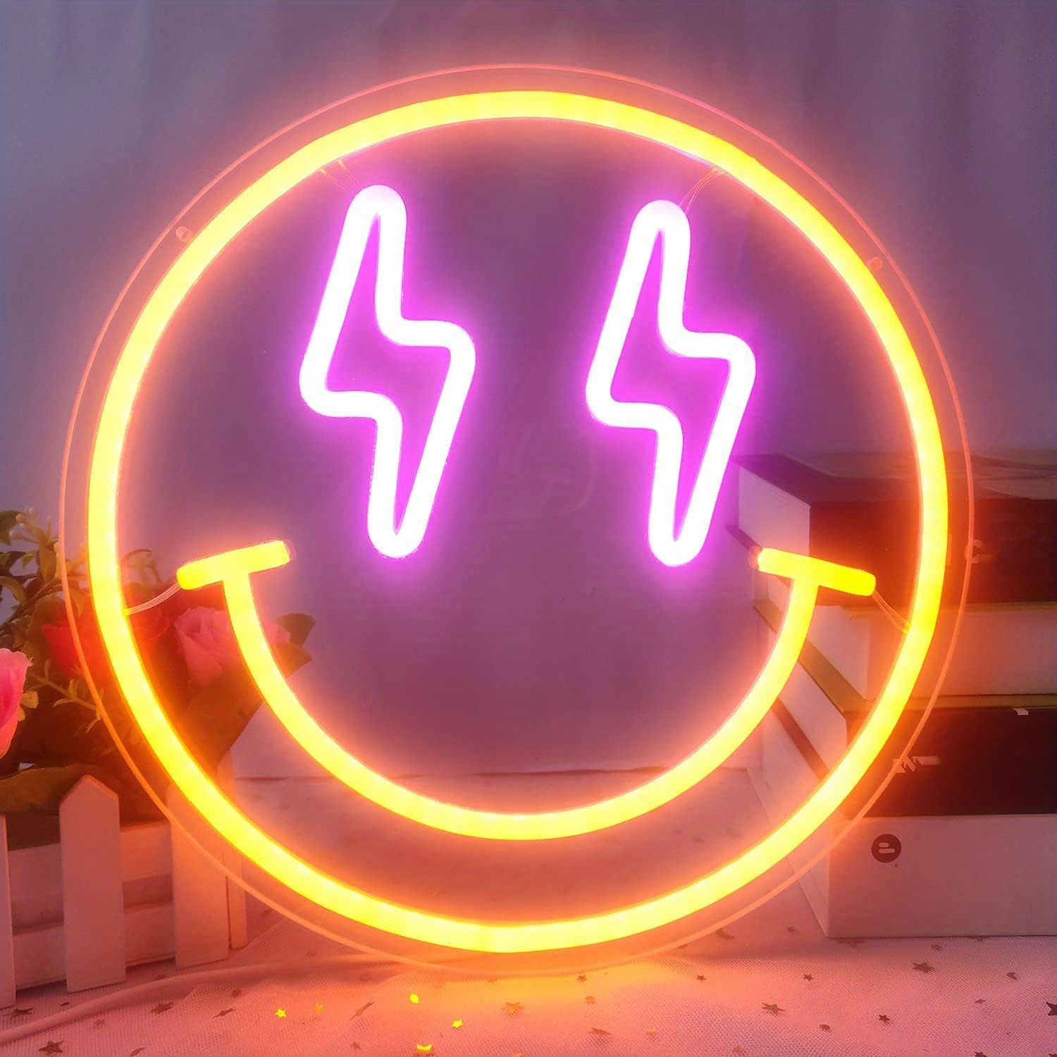 Smile Face LED Neon Sign Light - огляд і ціна Bedroom Lighting Decor Ideas