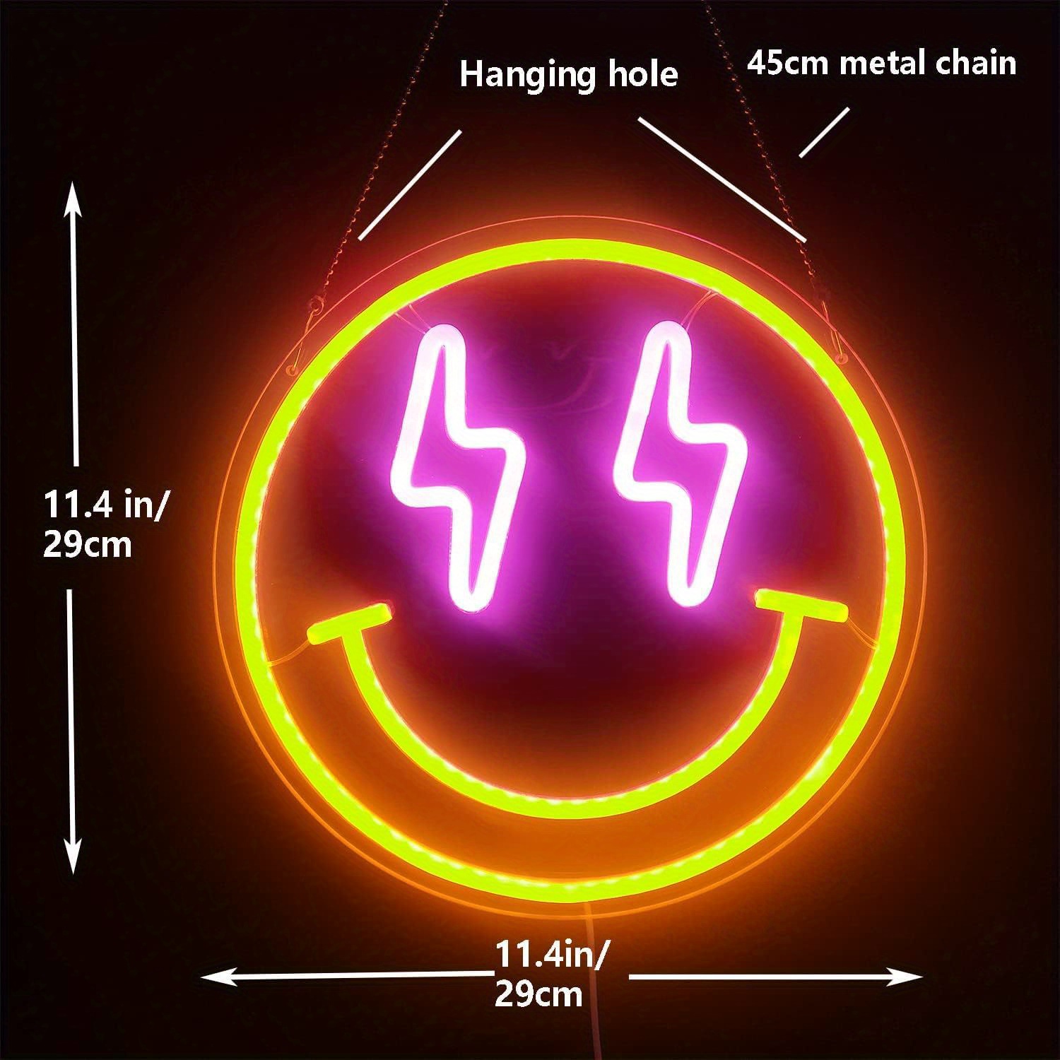 Smile Face LED Neon Sign Light - огляд і ціна Bedroom Lighting Decor Ideas