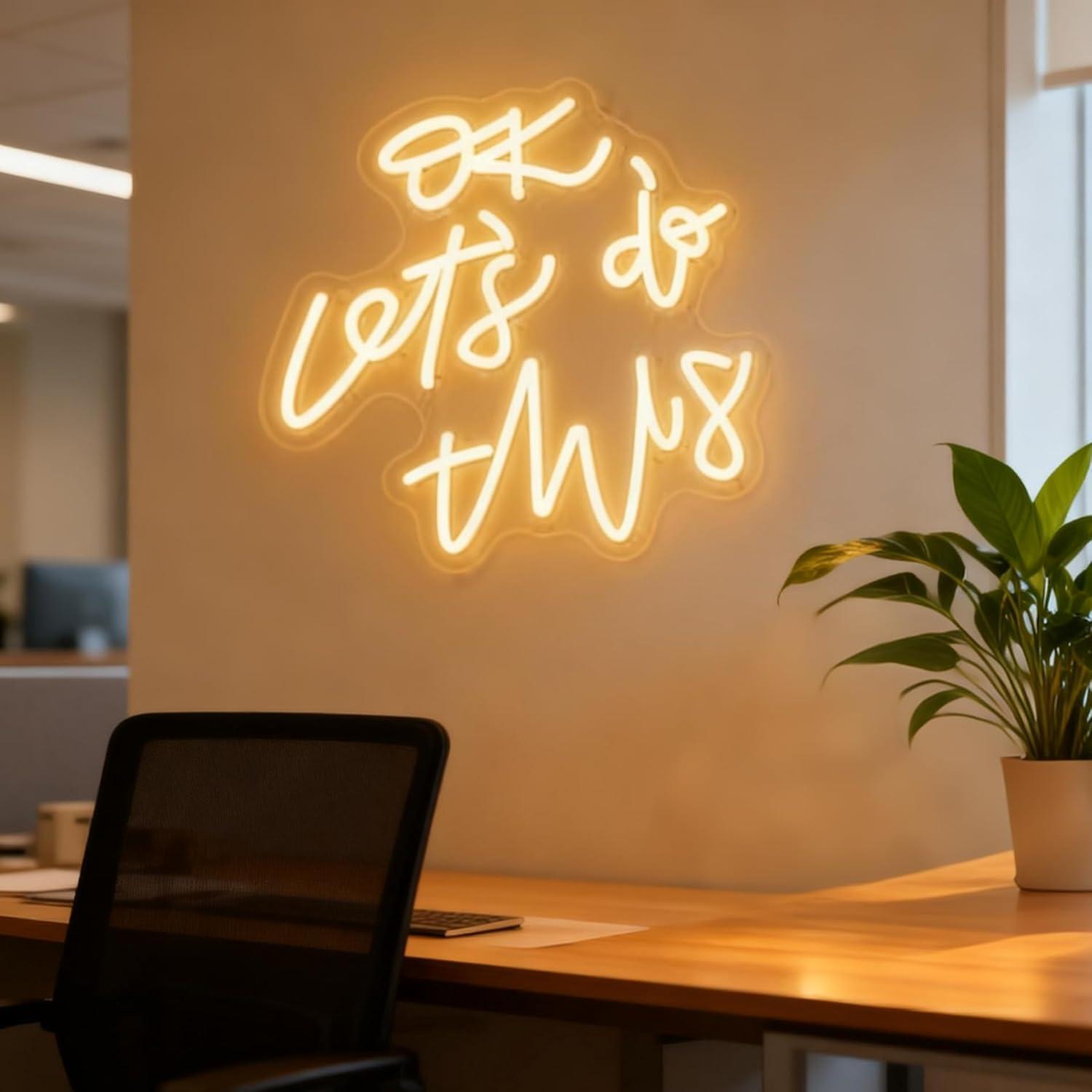 OK Let’s Do This Neon Sign Mot - огляд і ціна Ok Lighting Decor
