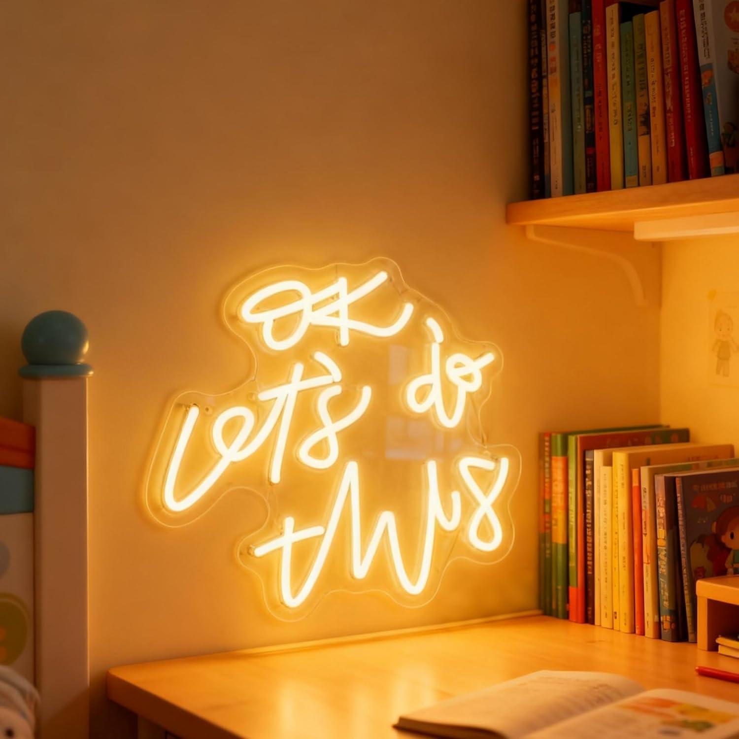 OK Let’s Do This Neon Sign Mot - огляд і ціна Ok Lighting Decor