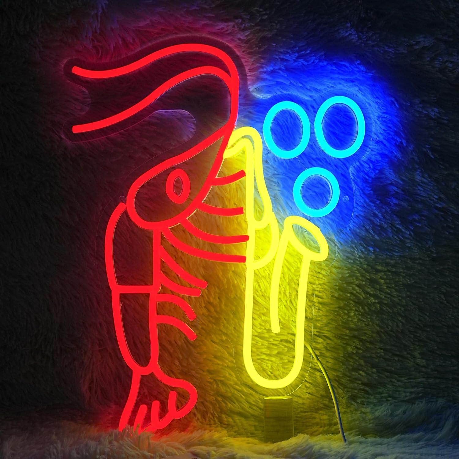Lobster Saxophone Neon Sign Ja - огляд і ціна Office Lighting Decor