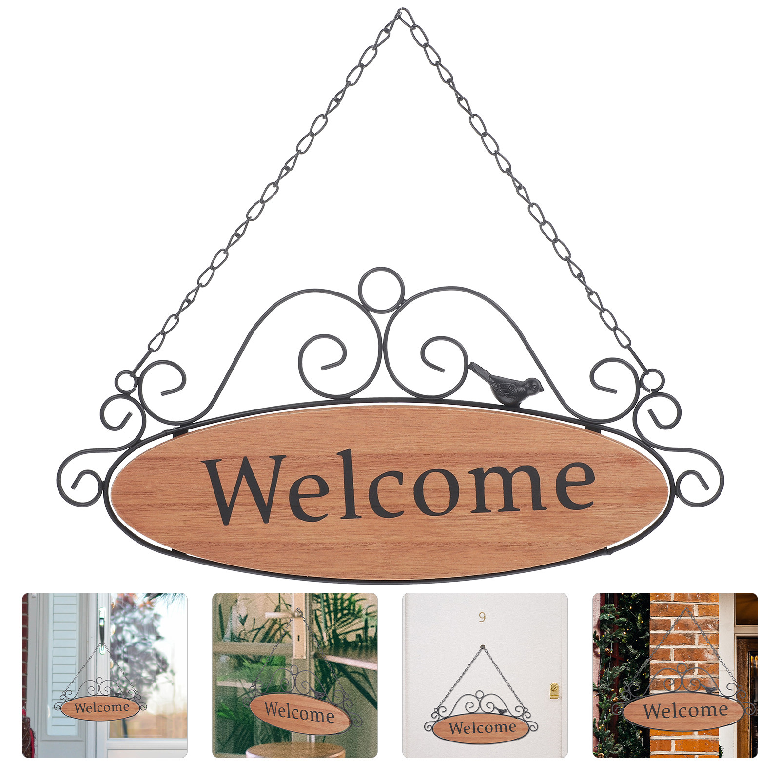 1Pcs Welcome Sign Door Hanger  - огляд і ціна Office Lighting Decor
