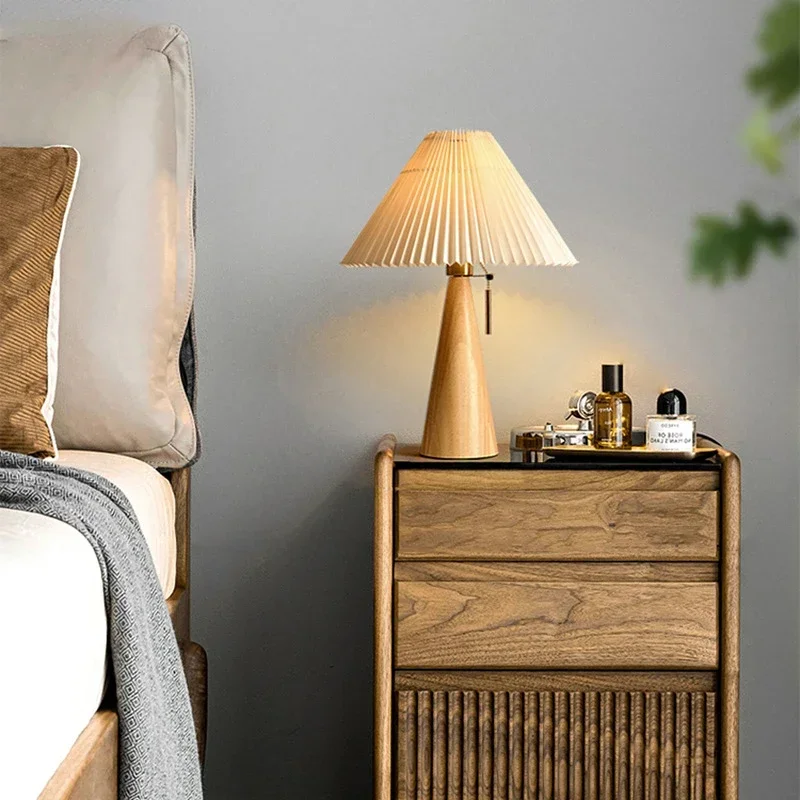Retro Pleated Table Lamp Nordi - огляд і ціна Lighting Decor For Bedroom