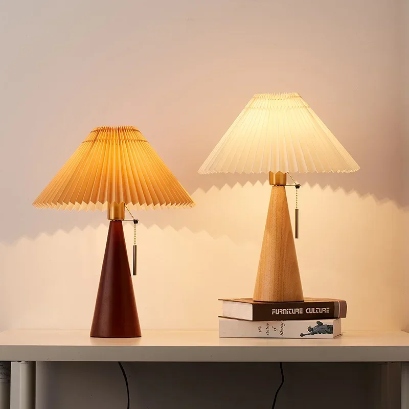 Retro Pleated Table Lamp Nordi - огляд і ціна Lighting Decor For Bedroom