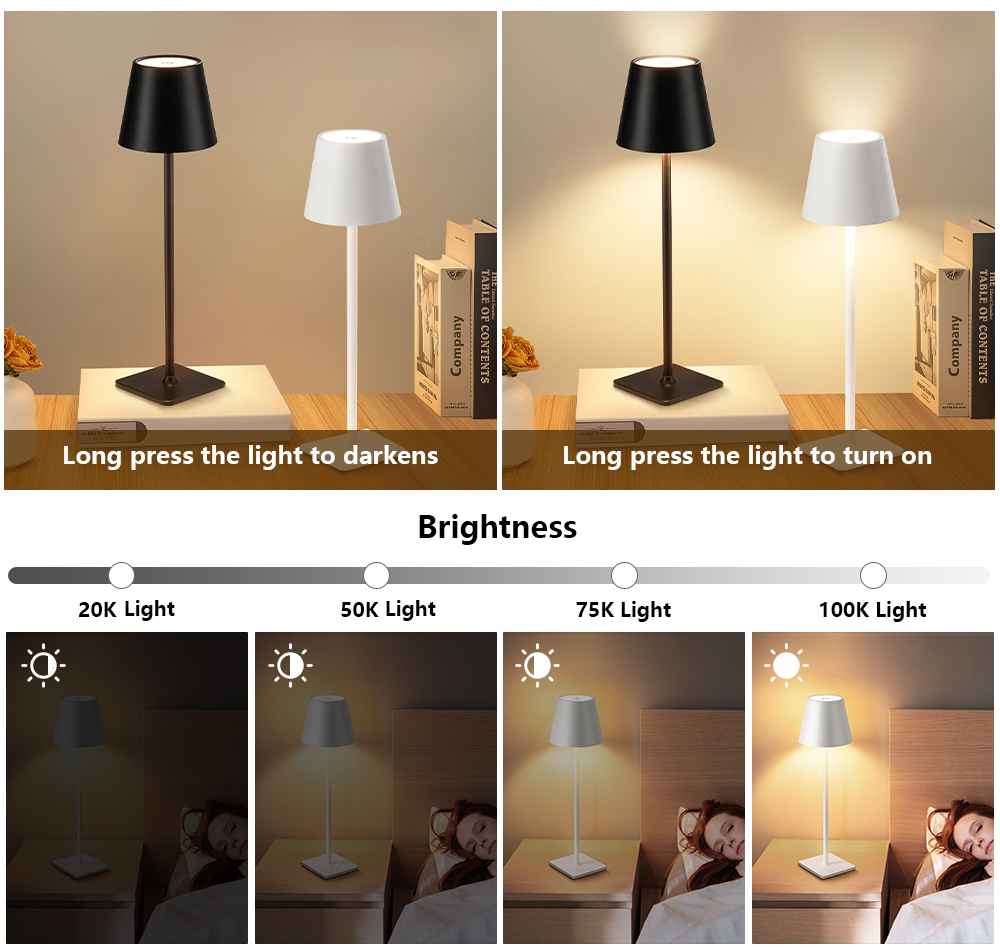 LED Rechargeable Desk Light Wi - огляд і ціна Lighting Decor For Bedroom
